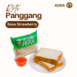 Aoka Roti Panggang Rasa Stroberri 65g