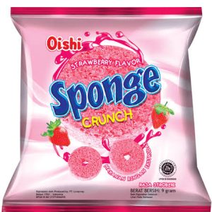 Oishi Sponge Crunch Strawberry 9g